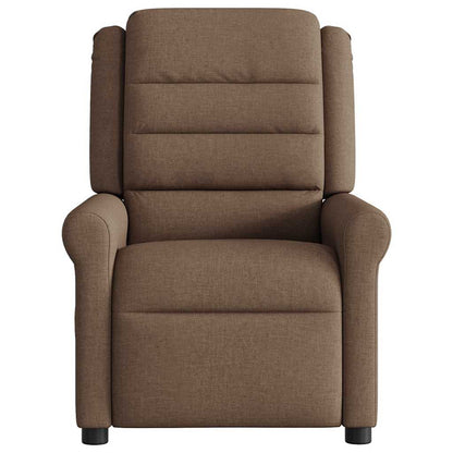 vidaXL Massagesessel Elektrisch Braun Stoff