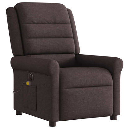 vidaXL Massagesessel Elektrisch Dunkelbraun Stoff