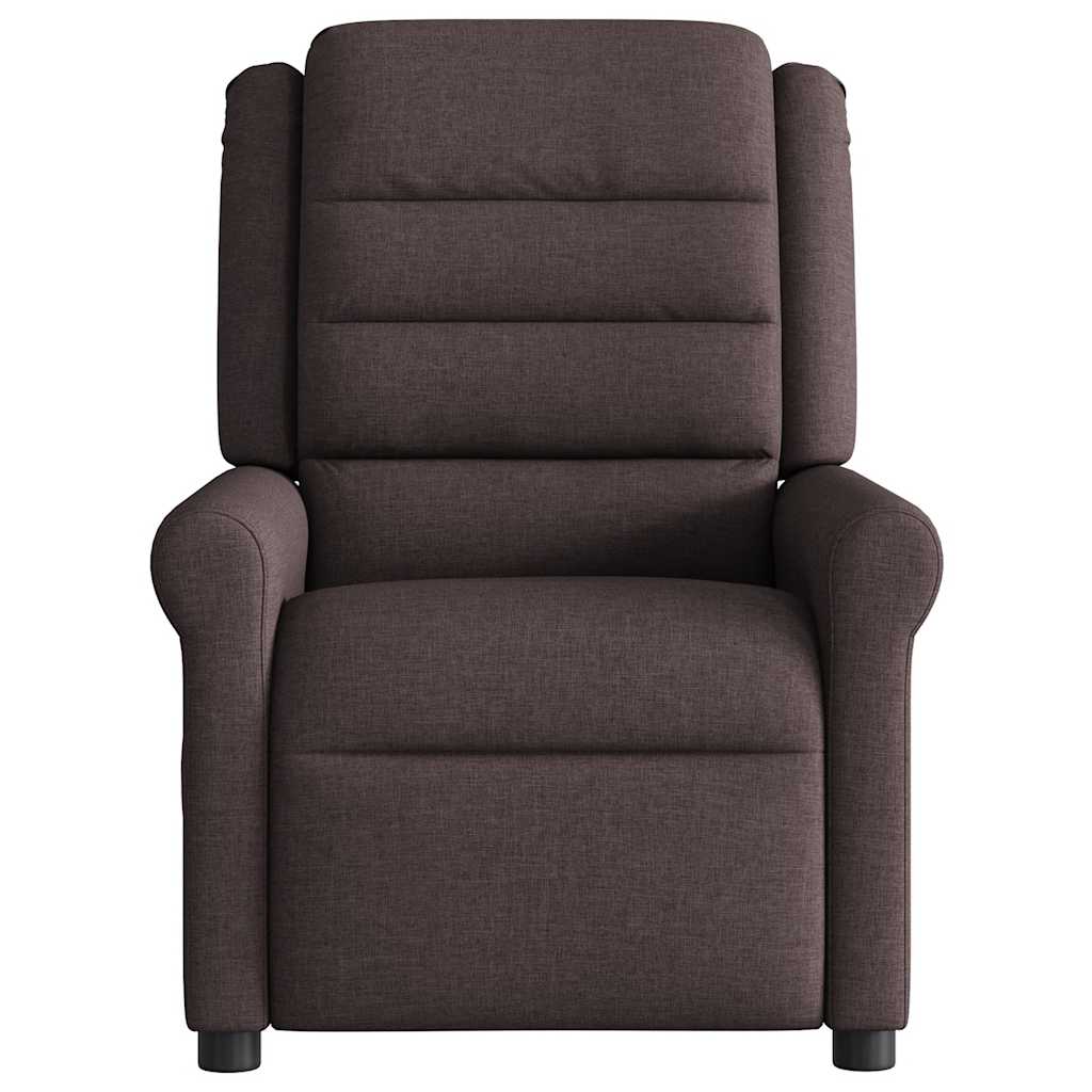 vidaXL Massagesessel Elektrisch Dunkelbraun Stoff