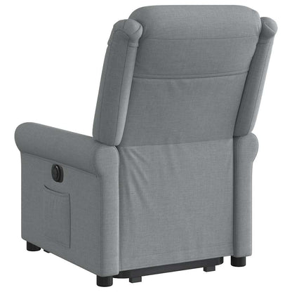 vidaXL Relaxsessel mit Aufstehhilfe Hellgrau Stoff