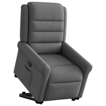 vidaXL Relaxsessel mit Aufstehhilfe Dunkelgrau Stoff