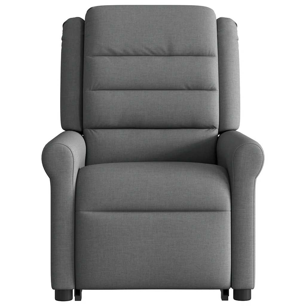 vidaXL Relaxsessel mit Aufstehhilfe Dunkelgrau Stoff