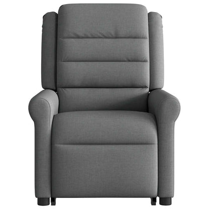 vidaXL Relaxsessel mit Aufstehhilfe Dunkelgrau Stoff
