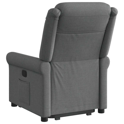 vidaXL Relaxsessel mit Aufstehhilfe Dunkelgrau Stoff