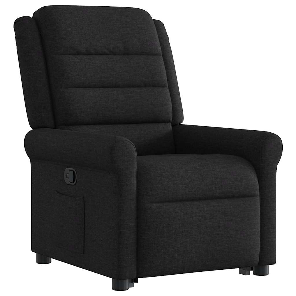 vidaXL Relaxsessel mit Aufstehhilfe Schwarz Stoff