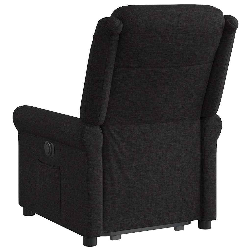 vidaXL Relaxsessel mit Aufstehhilfe Schwarz Stoff