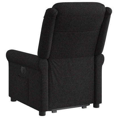 vidaXL Relaxsessel mit Aufstehhilfe Schwarz Stoff