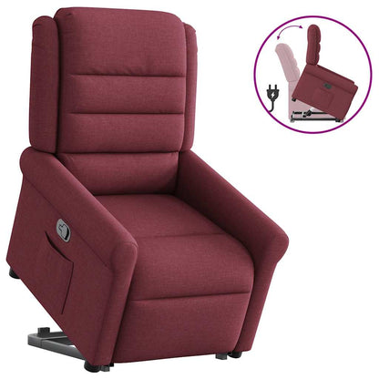 vidaXL Fauteuil releveur inclinable tissu bordeaux