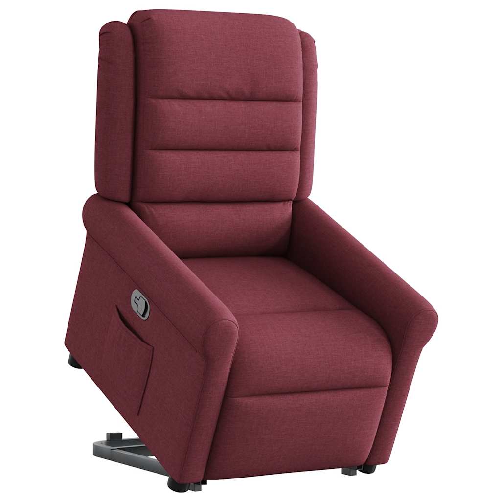 vidaXL Fauteuil releveur inclinable tissu bordeaux