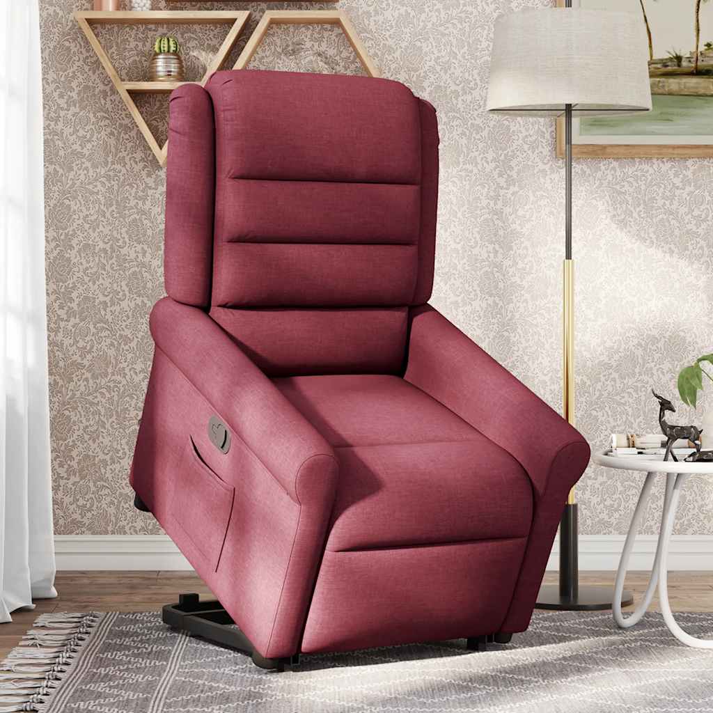 vidaXL Fauteuil releveur inclinable tissu bordeaux