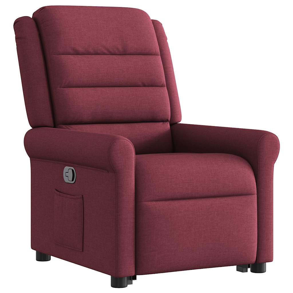 vidaXL Fauteuil releveur inclinable tissu bordeaux