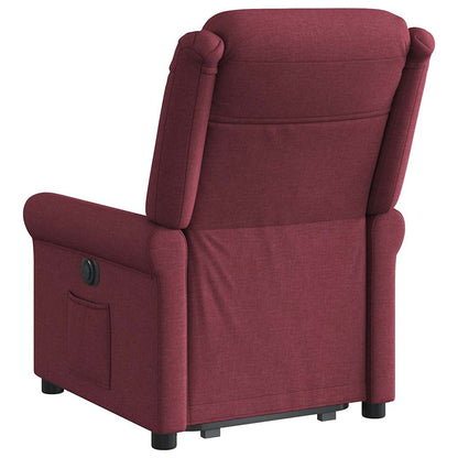 vidaXL Fauteuil releveur inclinable tissu bordeaux