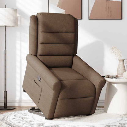 vidaXL Fauteuil inclinable releveur marron tissu
