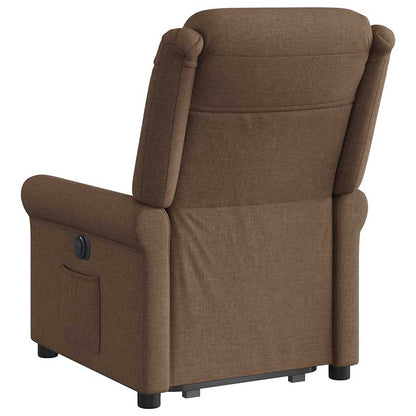vidaXL Fauteuil inclinable releveur marron tissu