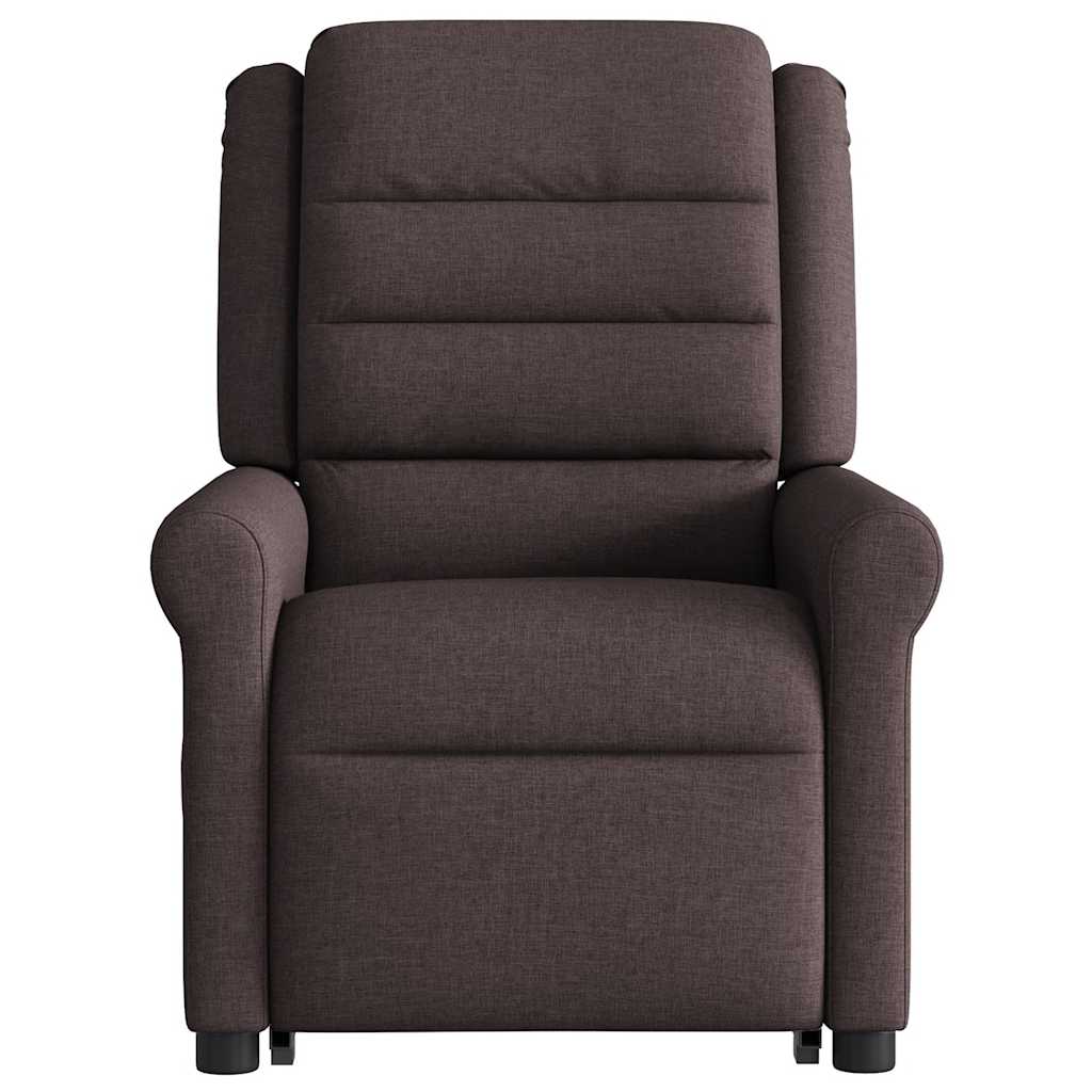 vidaXL Relaxsessel mit Aufstehhilfe Dunkelbraun Stoff