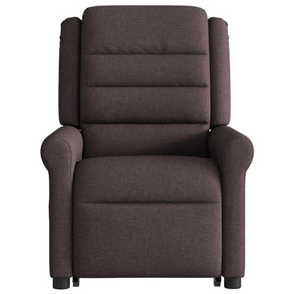 vidaXL Relaxsessel mit Aufstehhilfe Dunkelbraun Stoff
