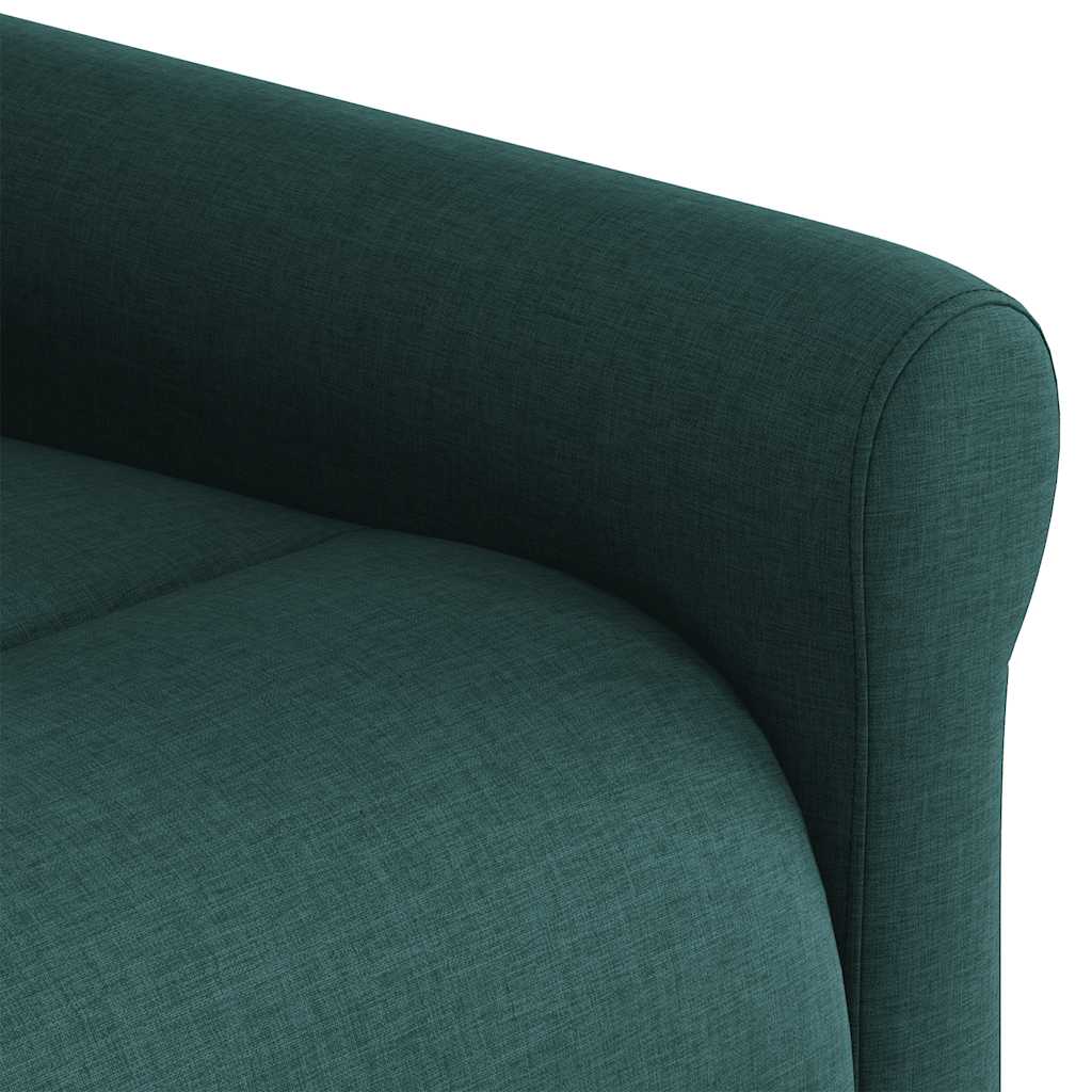 vidaXL Fauteuil relax releveur vert foncé tissu