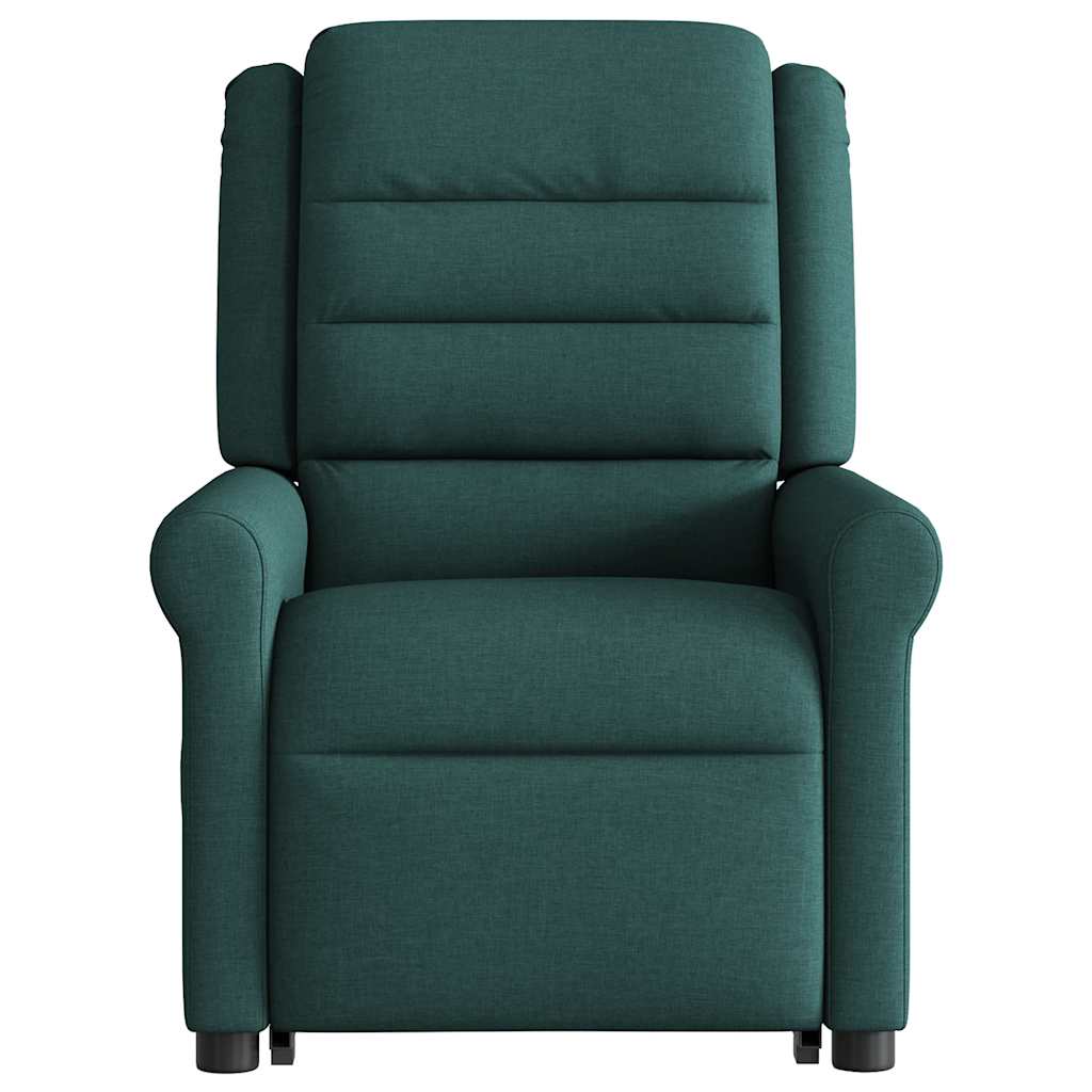 vidaXL Fauteuil relax releveur vert foncé tissu