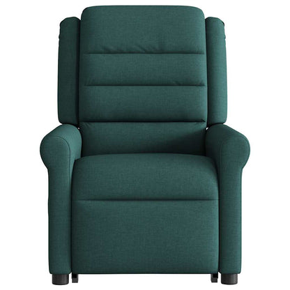 vidaXL Fauteuil relax releveur vert foncé tissu