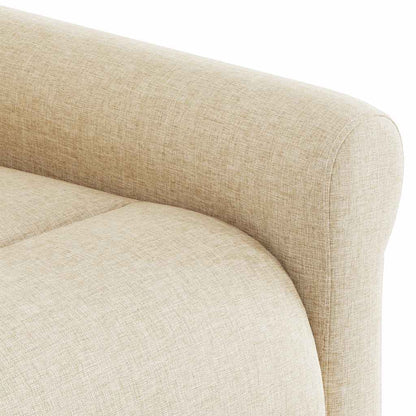 vidaXL Fauteuil relax électrique crème en tissu