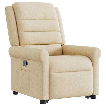 vidaXL Fauteuil relax électrique crème en tissu