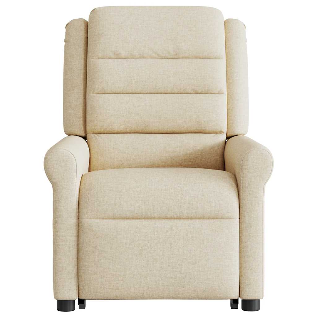 vidaXL Fauteuil relax électrique crème en tissu