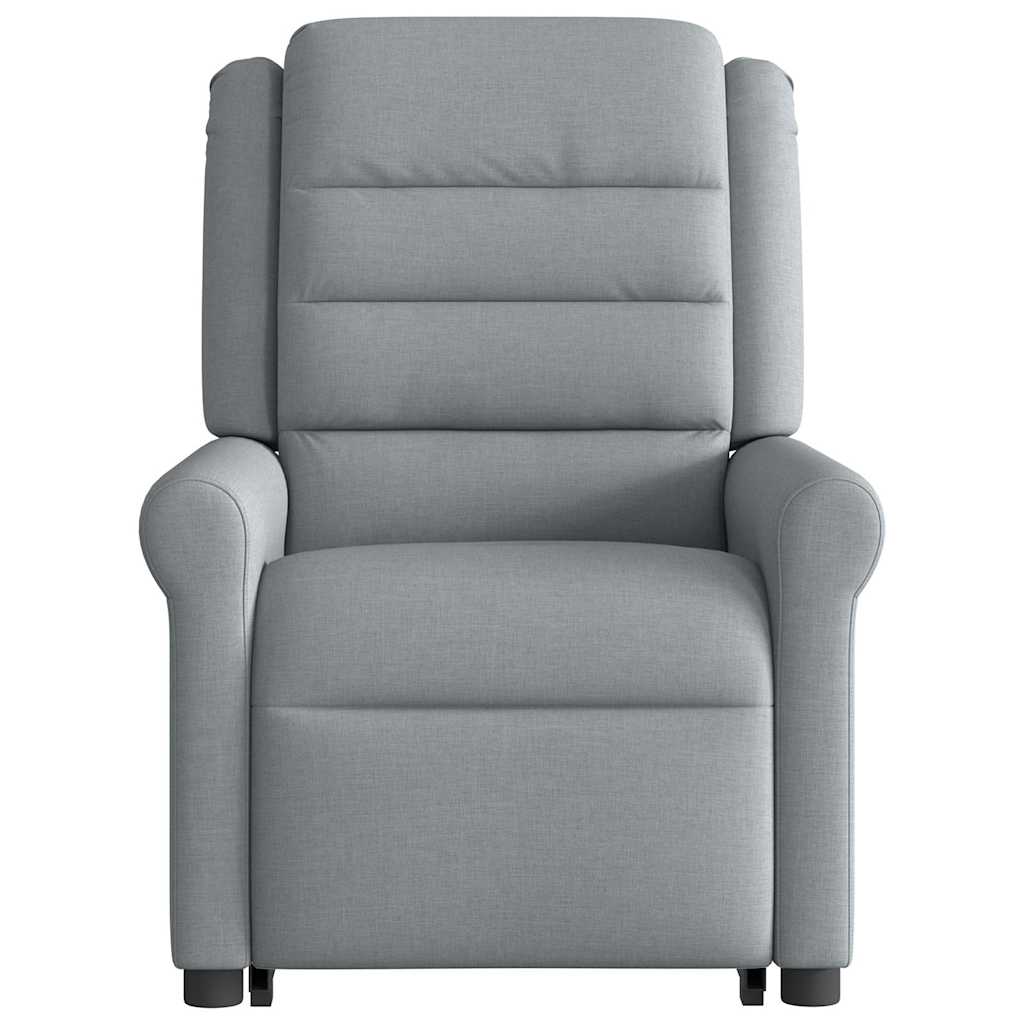 vidaXL Fauteuil de massage releveur gris clair en tissu
