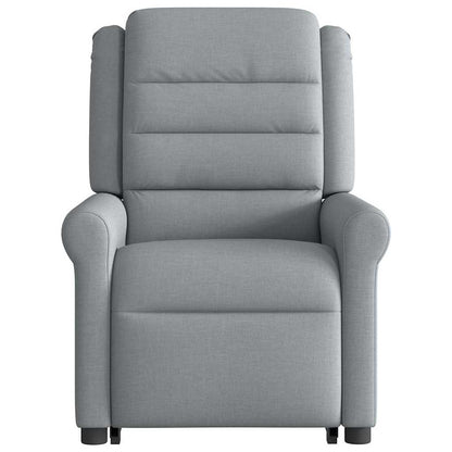 vidaXL Fauteuil de massage releveur gris clair en tissu