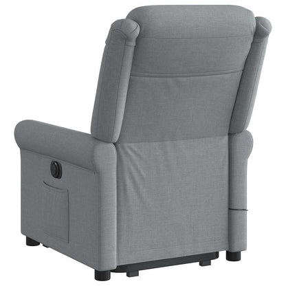 vidaXL Fauteuil de massage releveur gris clair en tissu