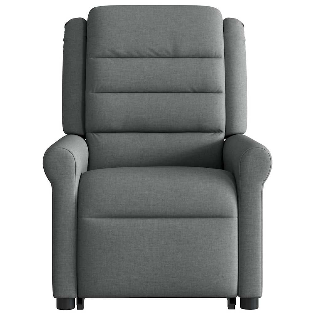 vidaXL Fauteuil de massage releveur gris foncé en tissu