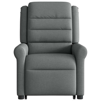vidaXL Fauteuil de massage releveur gris foncé en tissu