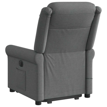 vidaXL Fauteuil de massage releveur gris foncé en tissu