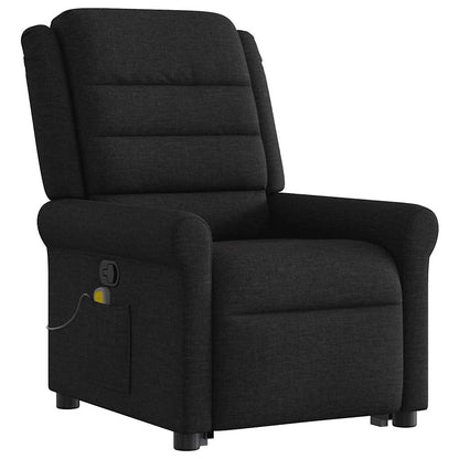 vidaXL Fauteuil de massage inclinable et releveur en tissu noir