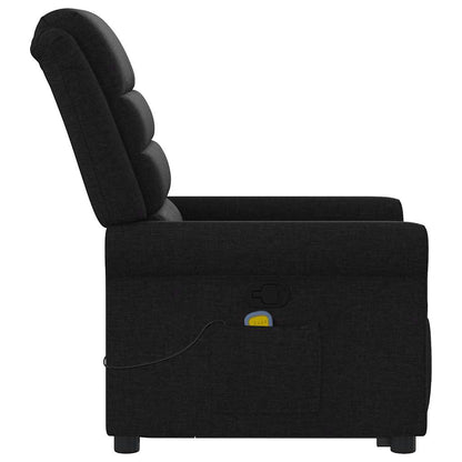 vidaXL Fauteuil de massage inclinable et releveur en tissu noir