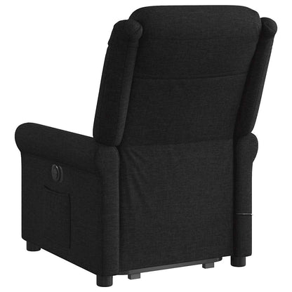 vidaXL Fauteuil de massage inclinable et releveur en tissu noir
