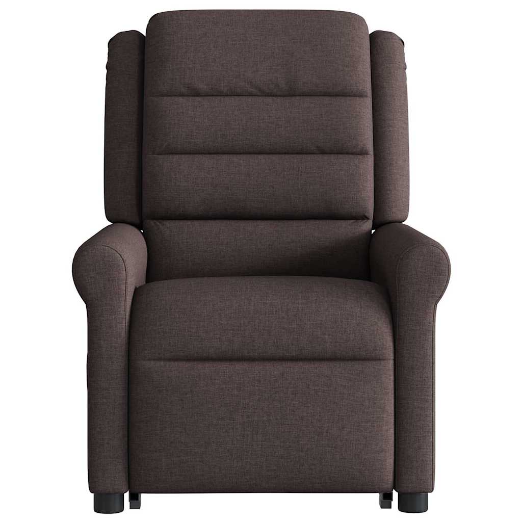 vidaXL Massagesessel mit Aufstehhilfe Dunkelbraun Stoff