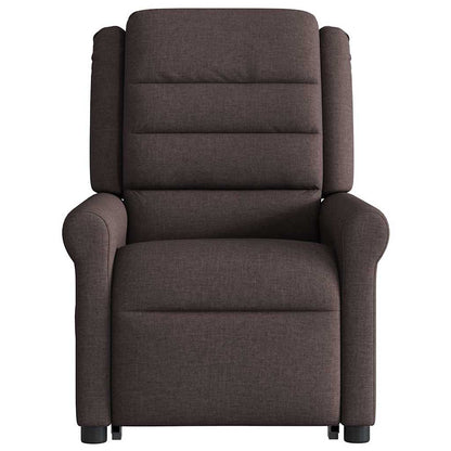 vidaXL Massagesessel mit Aufstehhilfe Dunkelbraun Stoff