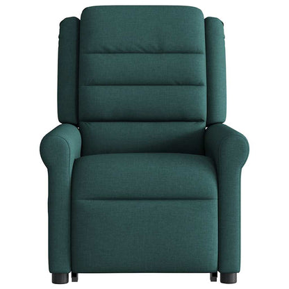 vidaXL Fauteuil de massage releveur Vert foncé Tissu