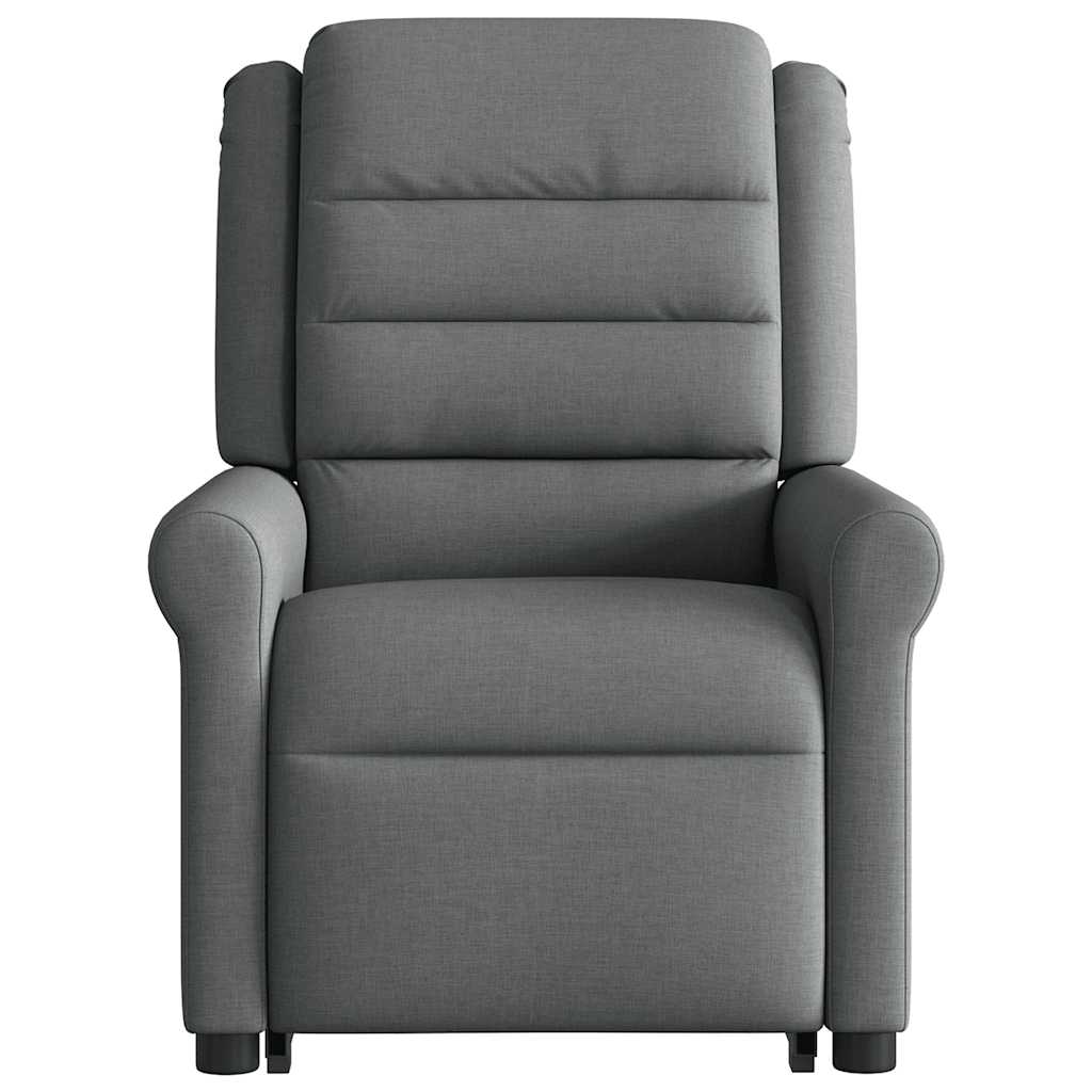 vidaXL Relaxsessel mit Aufstehhilfe Elektrisch Dunkelgrau Stoff