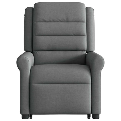 vidaXL Relaxsessel mit Aufstehhilfe Elektrisch Dunkelgrau Stoff
