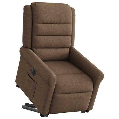 vidaXL Relaxsessel mit Aufstehhilfe Elektrisch Braun Stoff