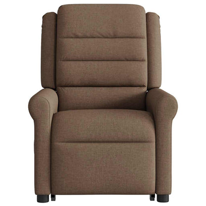 vidaXL Relaxsessel mit Aufstehhilfe Elektrisch Braun Stoff