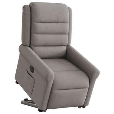 vidaXL Relaxsessel mit Aufstehhilfe Elektrisch Taupe Stoff