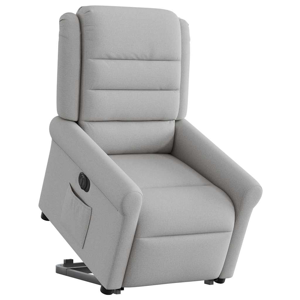 vidaXL Relaxsessel mit Aufstehhilfe Elektrisch Wolkengrau Stoff