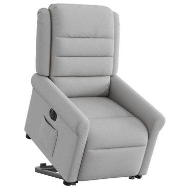 vidaXL Relaxsessel mit Aufstehhilfe Elektrisch Wolkengrau Stoff