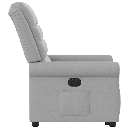 vidaXL Relaxsessel mit Aufstehhilfe Elektrisch Wolkengrau Stoff