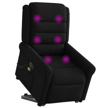 vidaXL Fauteuil de massage électrique releveur tissu noir