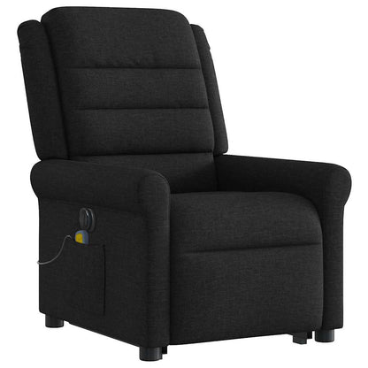 vidaXL Fauteuil de massage électrique releveur tissu noir