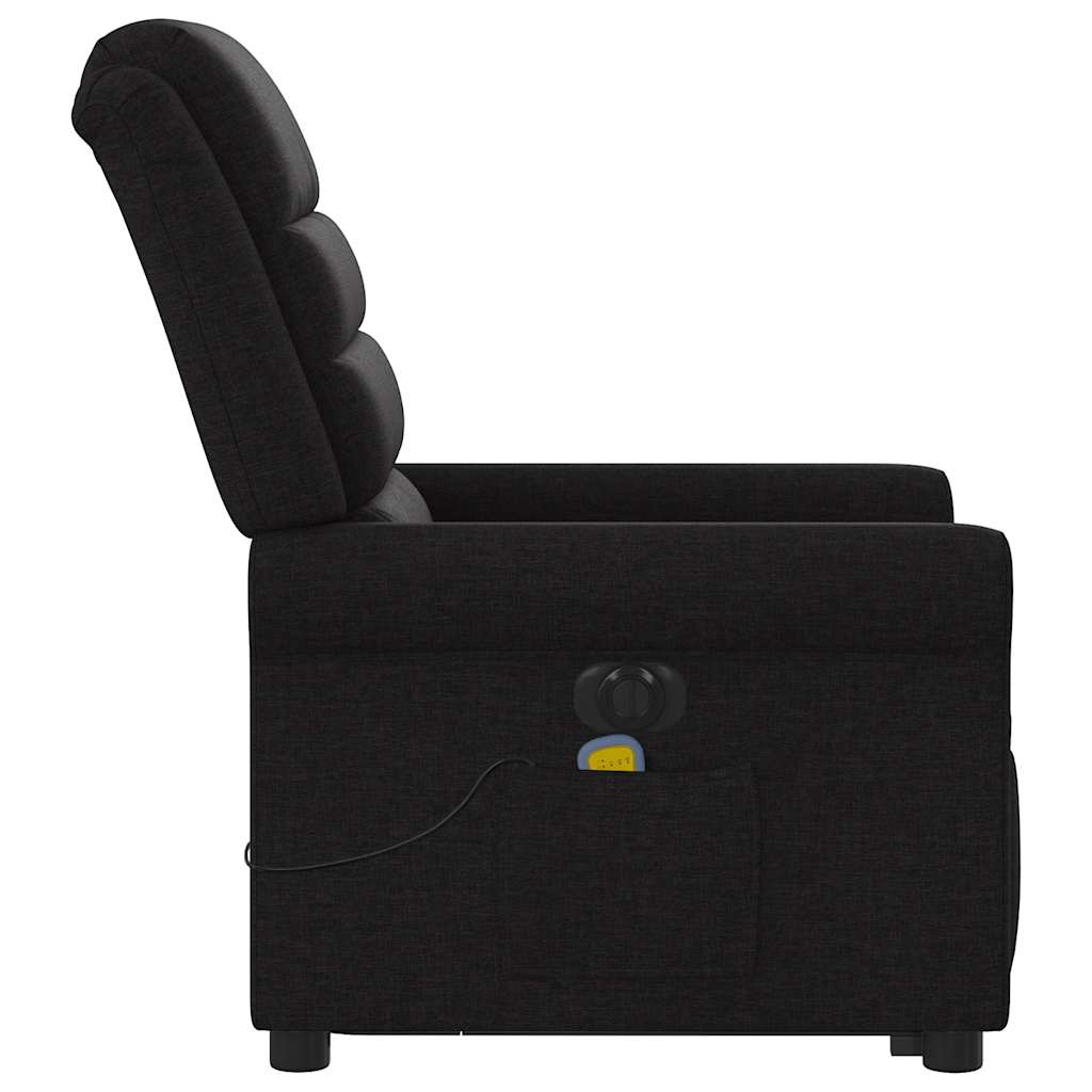 vidaXL Fauteuil de massage électrique releveur tissu noir