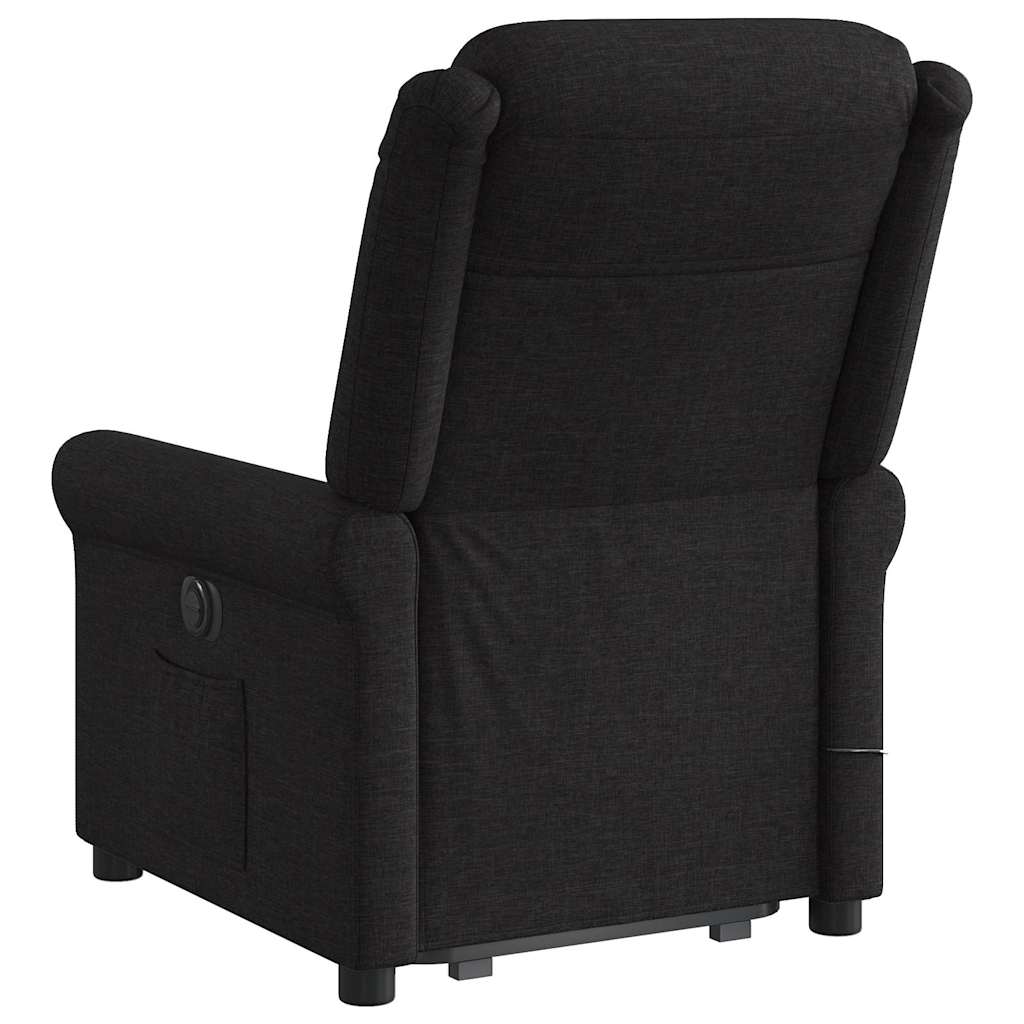 vidaXL Fauteuil de massage électrique releveur tissu noir